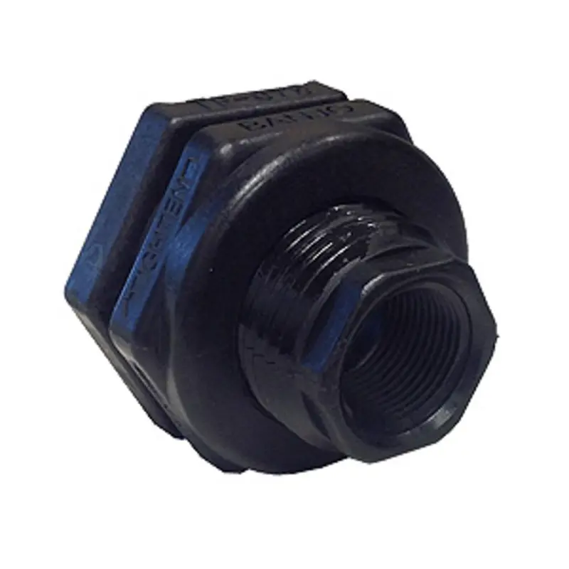 1/2" Polypropylene Bulkhead Fitting With Epdm Sealing Gaskets 1