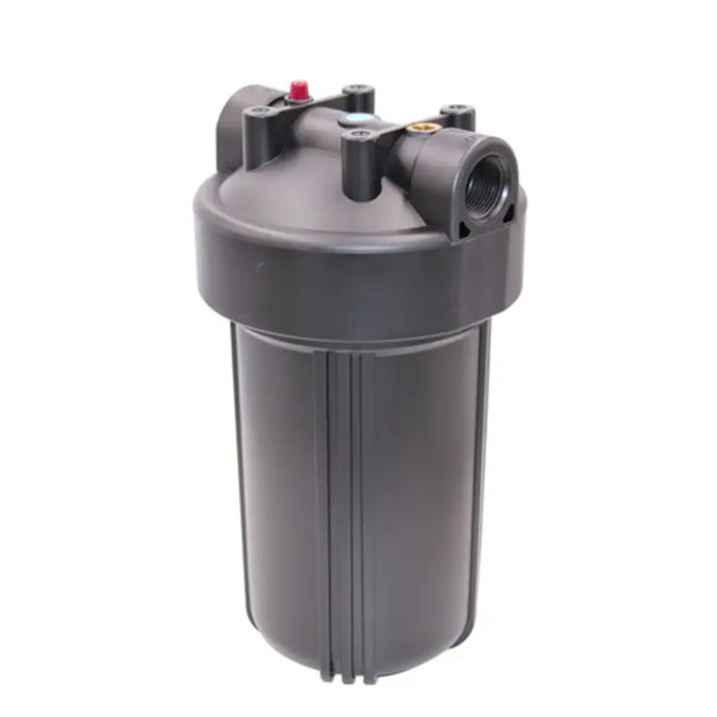 10-Inch Big-Blue Filter Housing – Black Sump And Cap With Pressure Release Valve And 1-Inch Ports 1