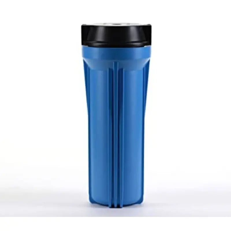 10-Inch Blue Filter Housing With Black Flat Cap – 1/2-Inch Ports For Ro & Filtration 1