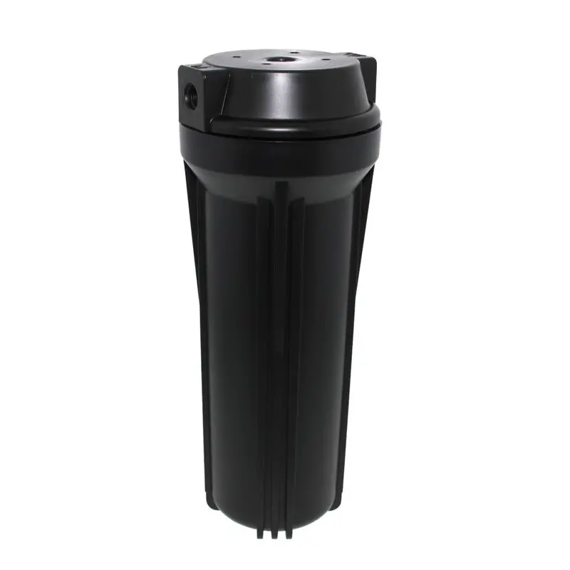 10-Inch Neo-Pure Slimline Nsf-Certified Flat Cap Filter Housing – Black Cap & Sump, 1/4" Inlet, No Pressure Relief 1