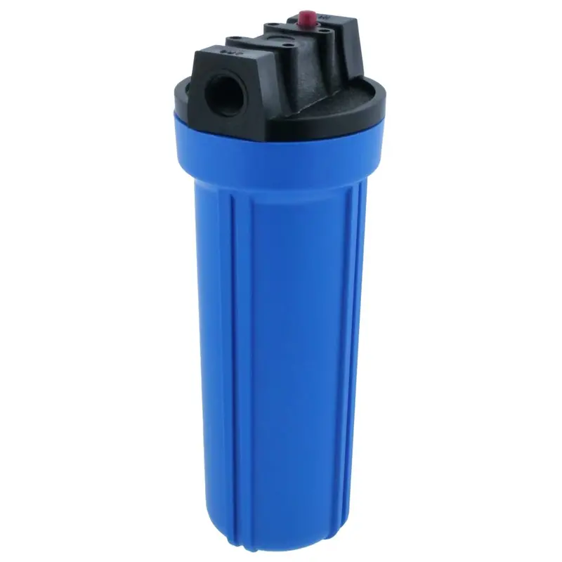 10-Inch Slim-Line Filter Housing – Blue Sump With Black Cap, Pressure Relief, 3/4" Fpt 1