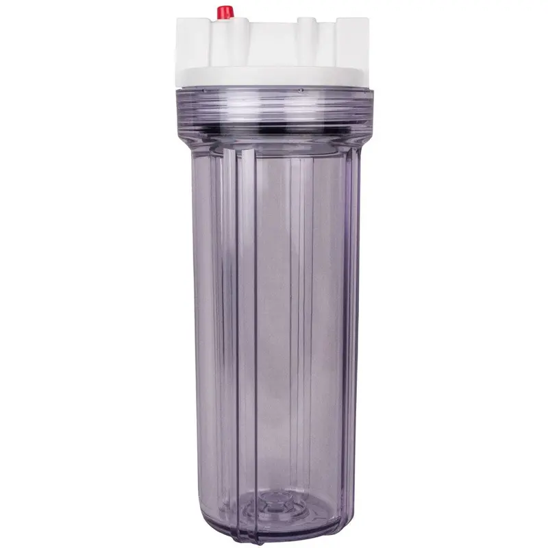 10-Inch Slim-Line Filter Housing – Clear Sump With White Cap, Pressure Relief, 1/2" Fpt 1