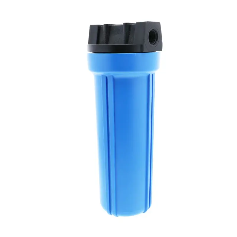 10" Slim-Line Filter Housing – Blue Sump / Black Boss Cap, No Pressure Relief – 1/2" Fpt 1