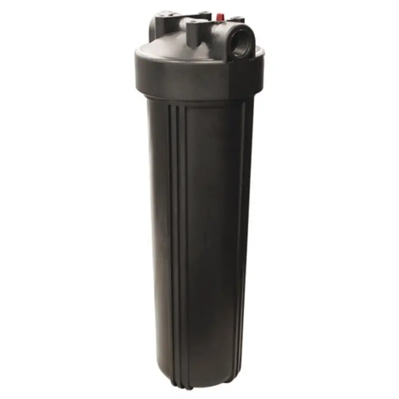 20-Inch Black Big-Blue Filter Housing With Pressure Relief Cap And 1-Inch Ports 1