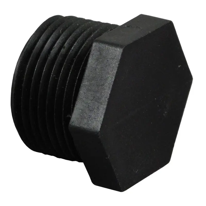 3/4-Inch Mnpt Black Polypropylene Hex Head Pipe Plug 1