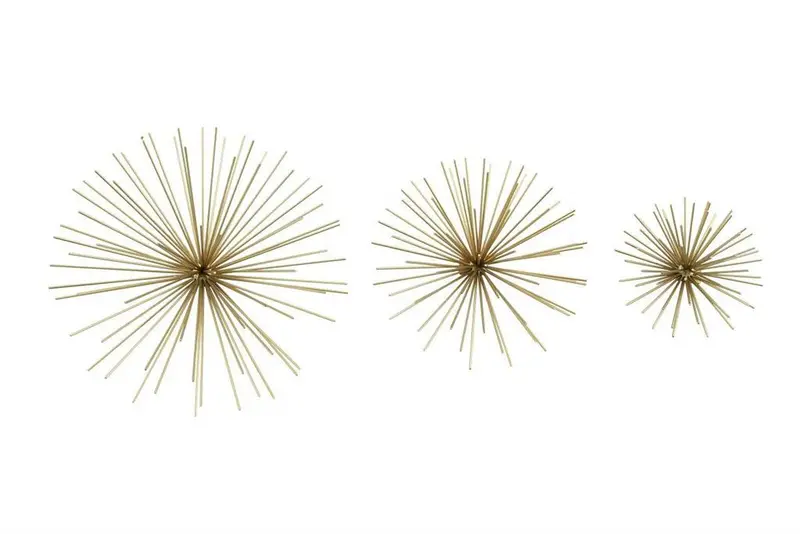 3D Starburst Wall Art – Gold Metallic Geometric Accent 1