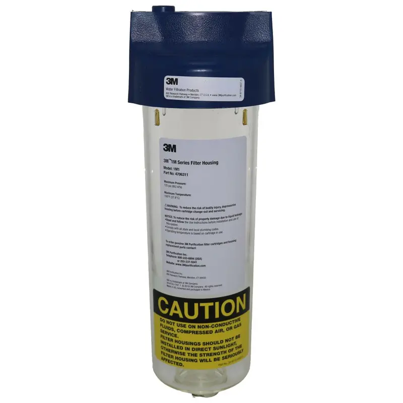 3M 1M Series 10-Inch Clear Filter Housing – 3/4 Inch Npt Connection 1