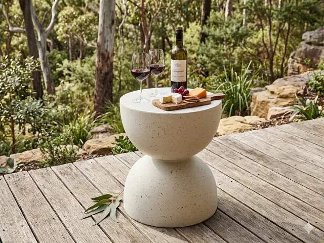40 Cm Mushroom-Shaped Side Table – White Or Black, Indoor & Outdoor Use 1