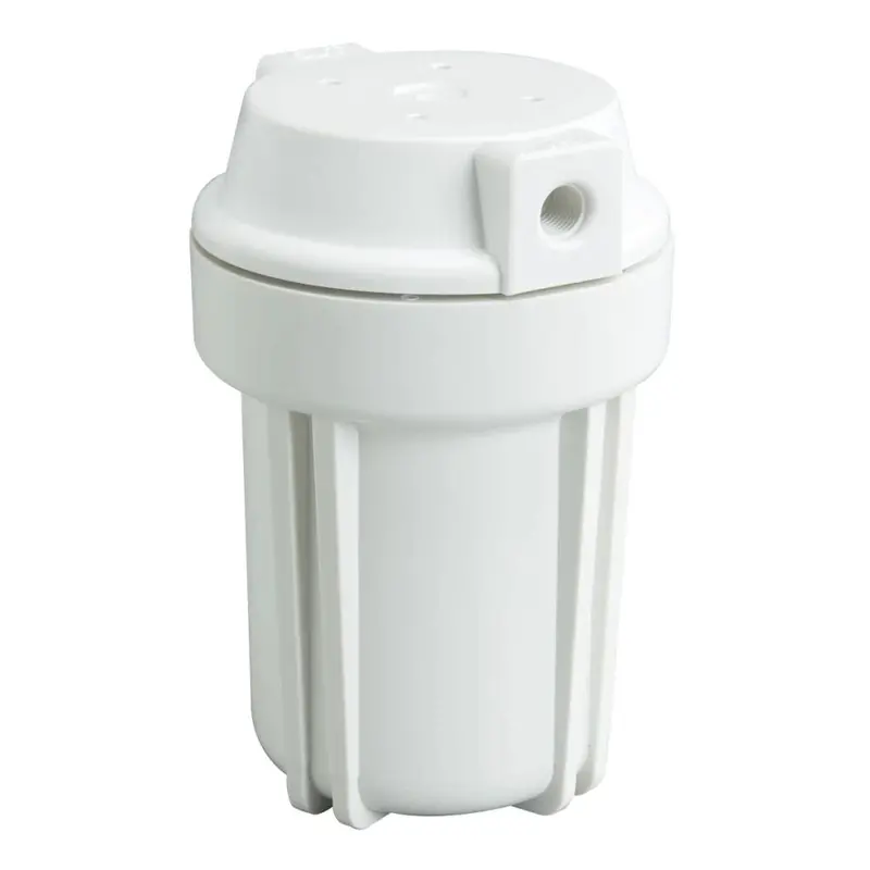 5-Inch Neo-Pure Slimline Nsf-Certified Flat Cap Filter Housing – White Cap & Sump, 3/8" Inlet, No Pressure Relief 1