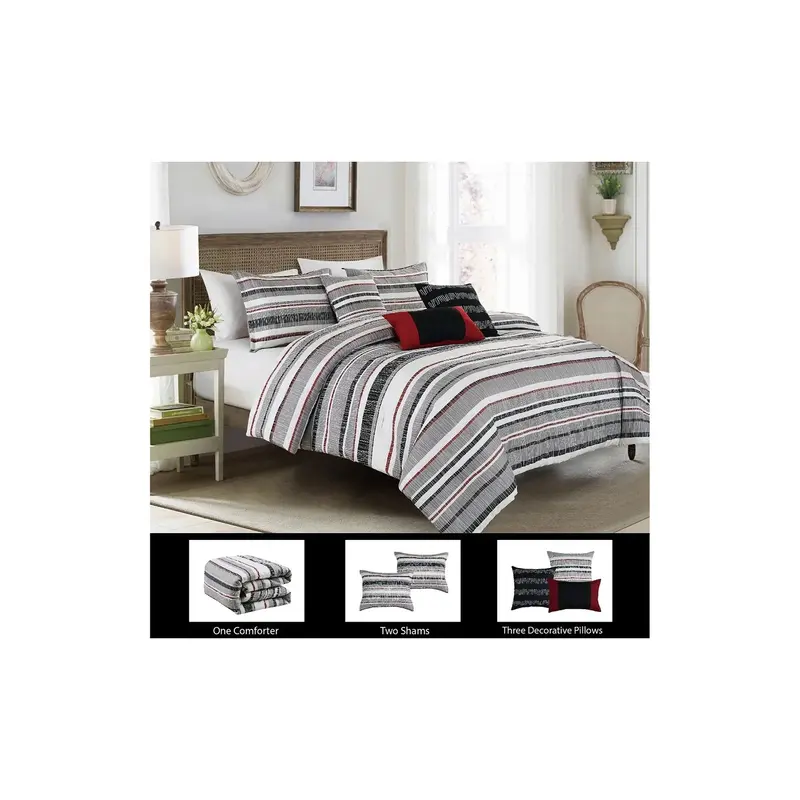 6-Piece Comforter Set – Includes Comforter, Shams, And Accent Pieces 1