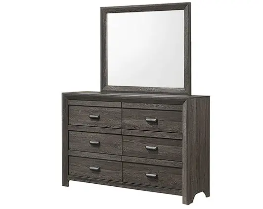 Adelaide Wide Dresser With Rustic Wood Grain 1