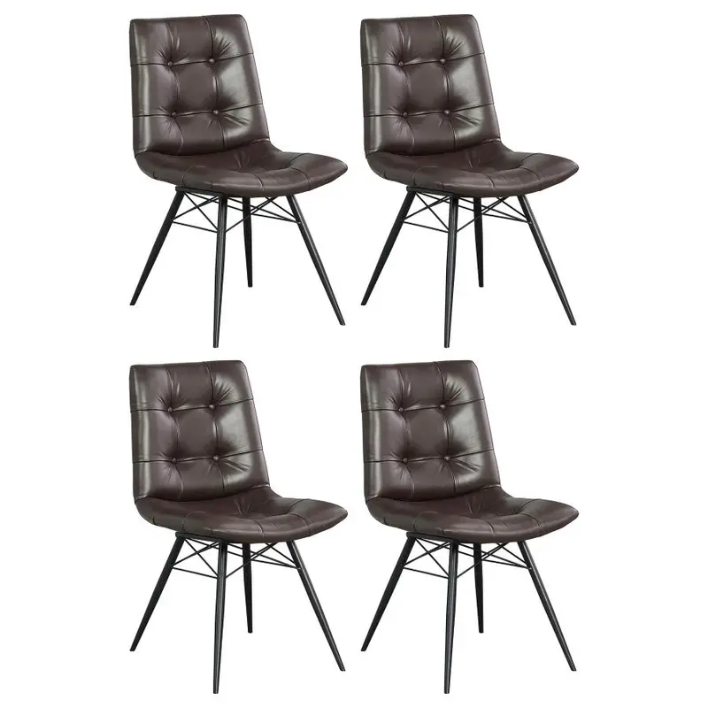 Aiken Brown Tufted Upholstered Side Chairs (Set Of 2) 1