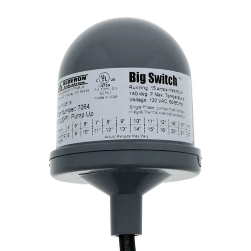 Alderon Pump-Up Series Vertical Float Switches For Liquid Level Control 1