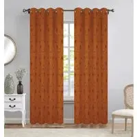 Amber Embroidered Blackout Curtain – Light-Blocking Fabric 5