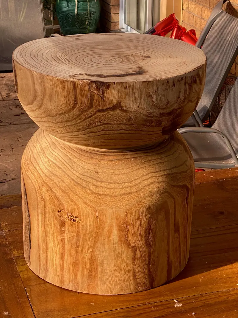 Apollo Solid Timber Stool – Compact 32X45X32Cm Wooden Seat 1