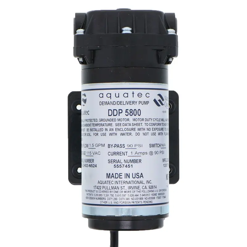 Aquatec 5853-2H02-N524 Booster Pump – 1.5 Gpm, 3/8" John Guest Push-To-Connect, 115V 1
