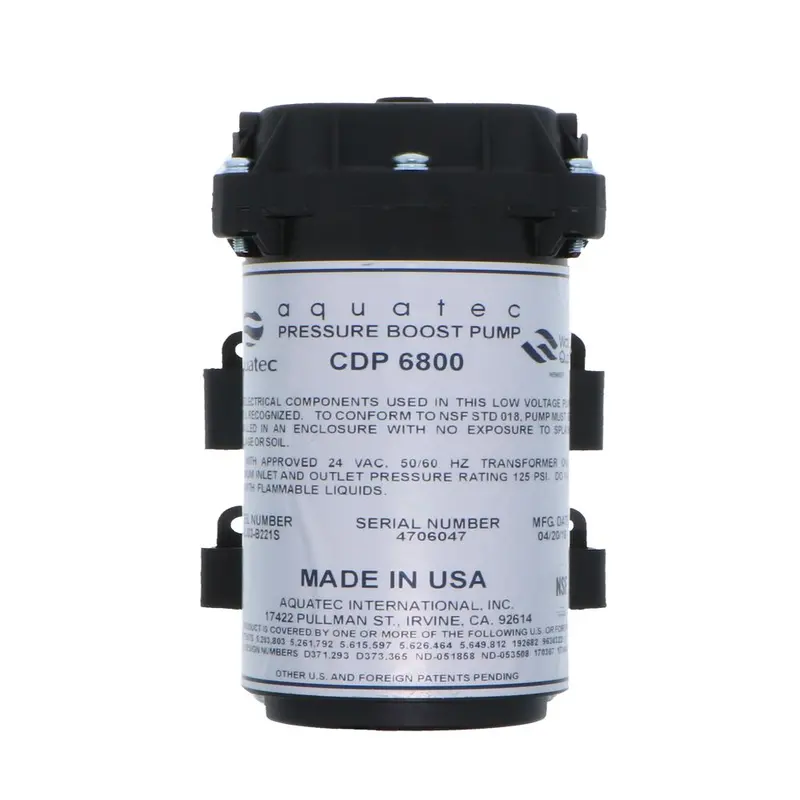 Aquatec 6800 Ro Booster Pump – 24V Ac, Up To 50 Gpd, 1/4" Jg Connections 1