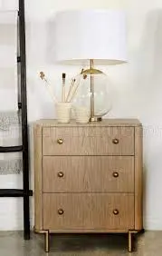 Arini Sand-Wash 3-Drawer Nightstand With Dual Usb Charging Ports 1