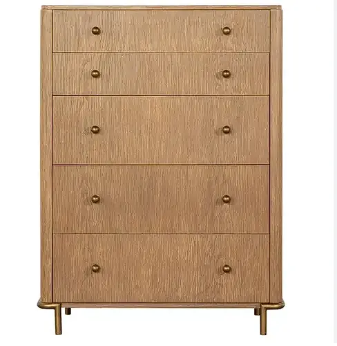 Arini Sand-Wash 5-Drawer Chest – Coastal-Inspired Storage 1