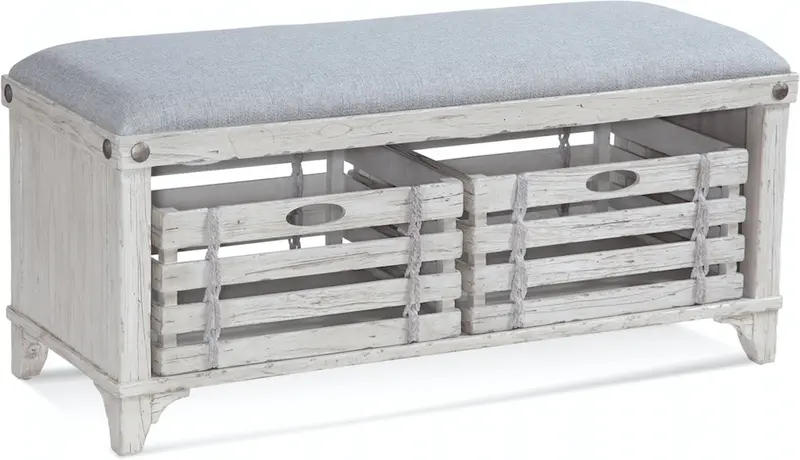 Artisan Landing Storage Bench In Hatteras Style 1