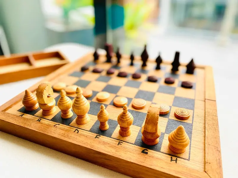 Artisan Wood Chess Set – Thailand-Inspired Design, Ideal Father’S Day Gift 1