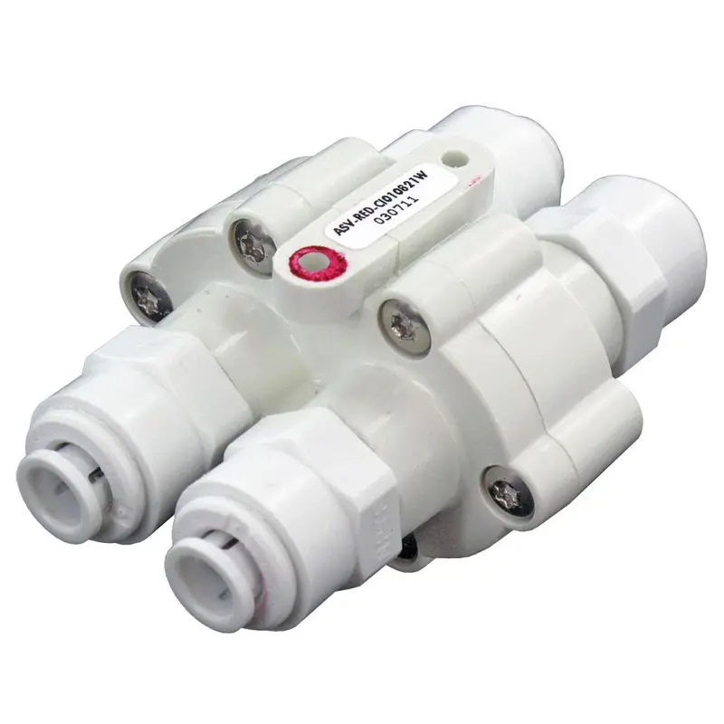 Asv-Erp-Jg Permeate Pump-Compatible Automatic Shut-Off Valve — 4-Way, 1/4" Qc 1