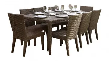 Atlantis 9-Piece Dining Set – Table, Chairs, And Bench For Spacious Entertaining 1