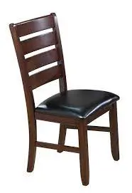 Bardstown Brown Fabric Dining Chair With Wooden Legs 1