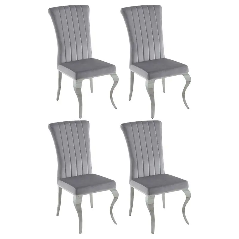 Betty Grey Velvet Dining Side Chair 1