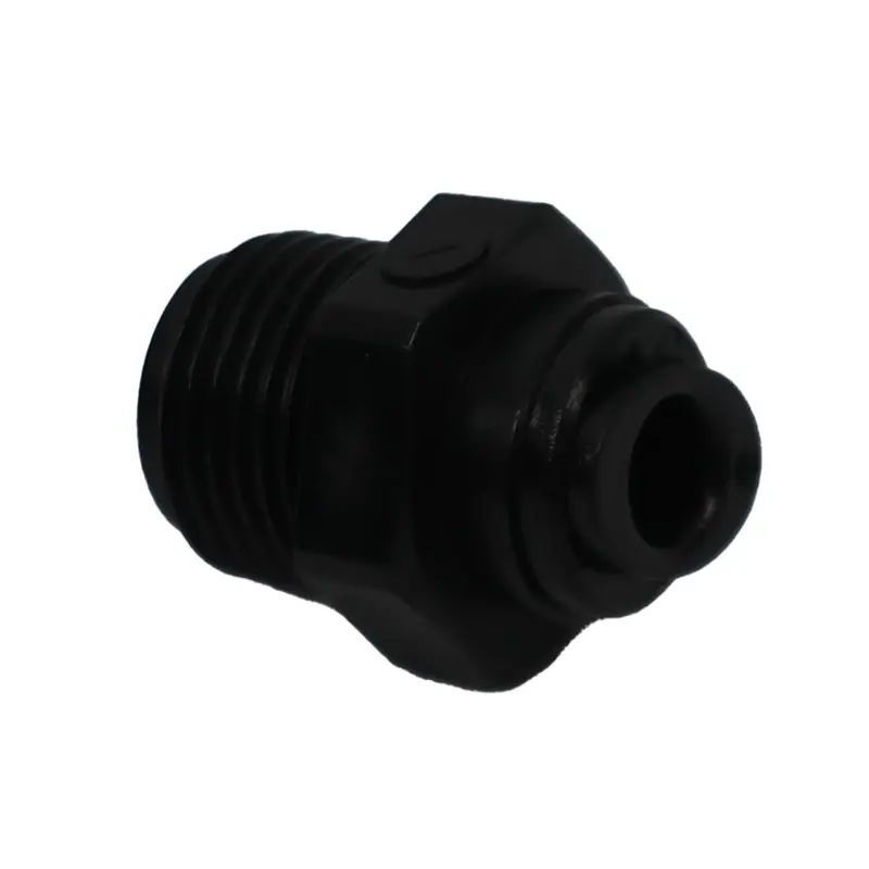 Black Acetal Male Connector: 1/4" Qc To 3/8" Mnpt 1
