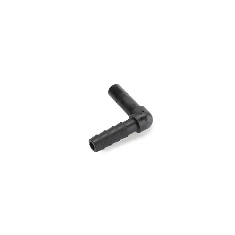Black Kynar Pvdf 90° Barb Tube Stem – 3/8" Outlet, Solvent-Weld Or Compression Ready 1