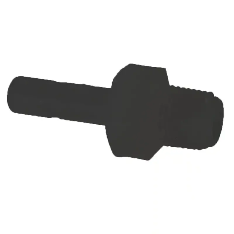 Black Kynar Pvdf Male Tube Stem Adapter – 3/8" X 3/8" Nptf, Chemically Inert Connection 1