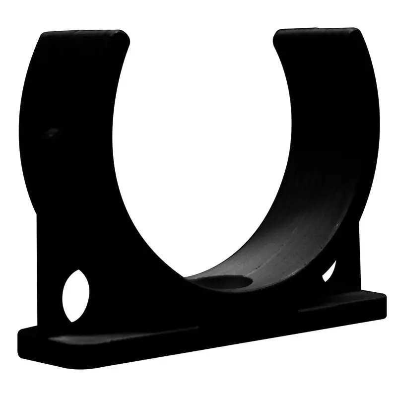Black Single Mounting Clip – 2" Diameter Round Profile 1