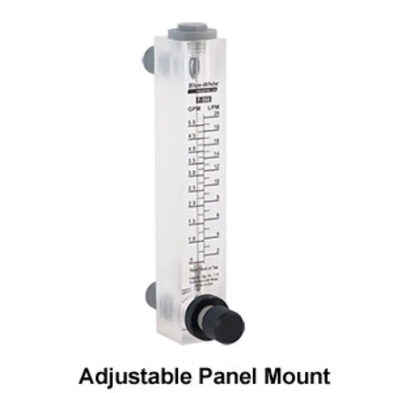 Blue-White F-550 Panel-Mount Rotameter With Adjustable Flow Valve 1
