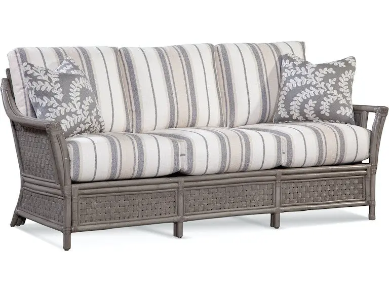 Boca Havana-Finish Wicker Sofa – Outdoor-Inspired Seating For Patios Or Sunrooms 1