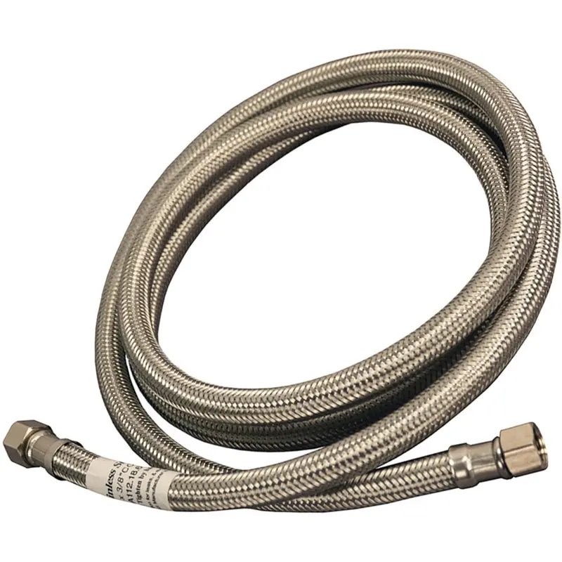 Braided Stainless Steel Water Supply Line – 3/8" Comp X 3/8" Comp, 48" Length 1