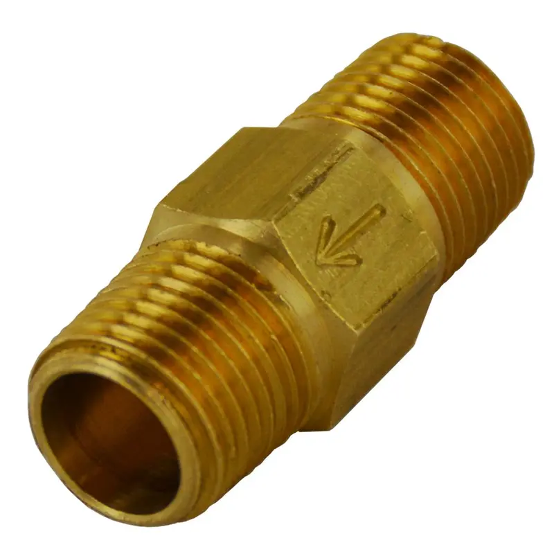 Brass 1/8" Male Pipe Thread Check Valve – Inline Flow Control 1