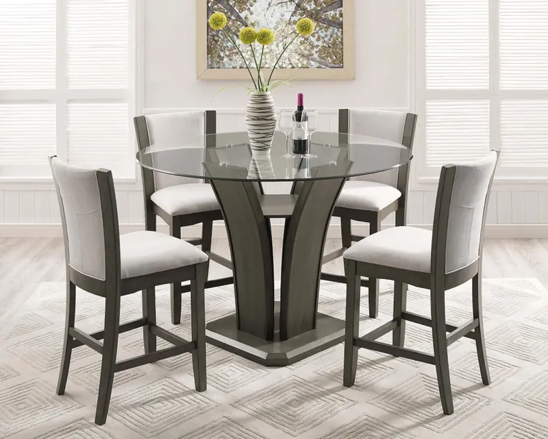 Camelia Counter Height Dining Table With Wood Top 1