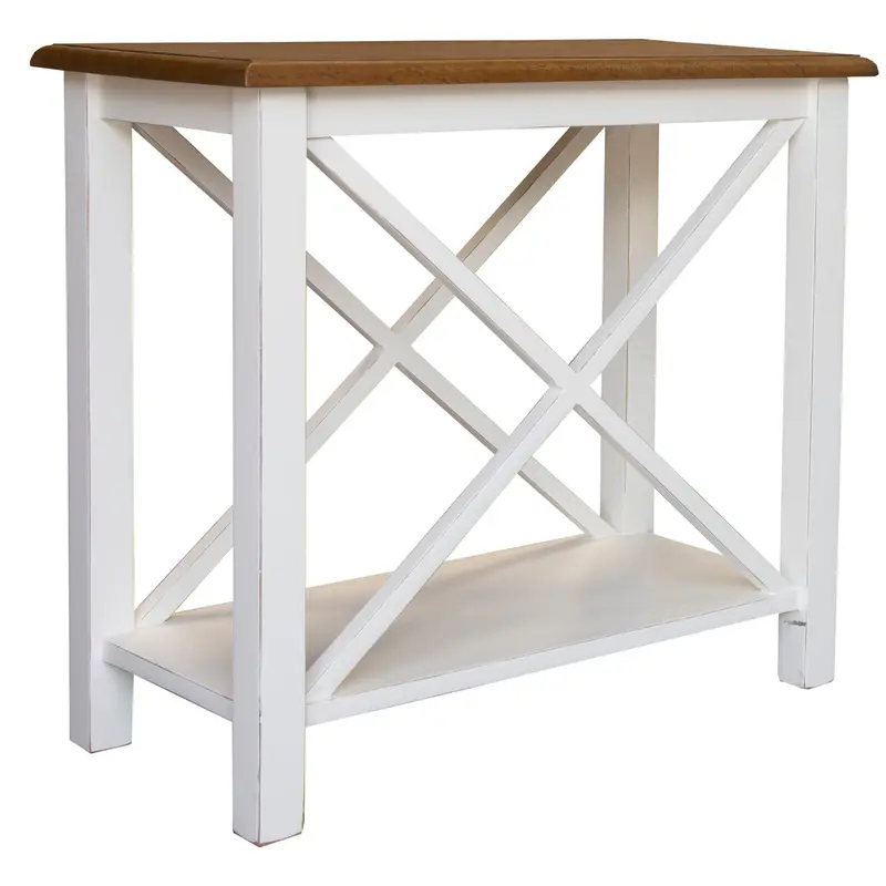 Capris Accent Table With Sleek Metallic Frame 1