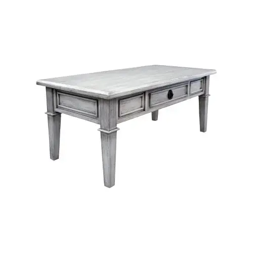 Capris Distressed Grey Wood Coffee Table 1