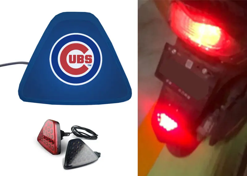 Chicago Cubs Mlb Led Tail Light Module – Brake Flash & Pilot Light For Automotive And Motorcycle Use 1