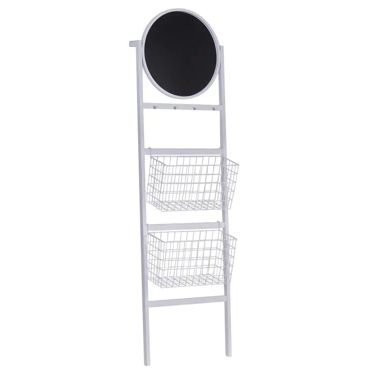 Clean-Line White Metal Floating Wall Shelf 1