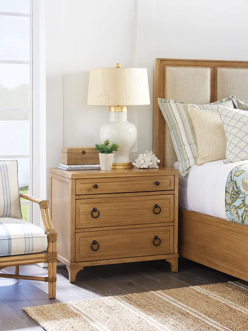 Cliff Nightstand With Slatted Detail And Compact Profile 1