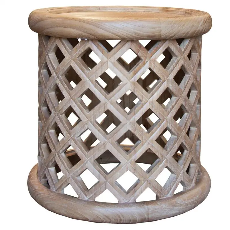 Coastal-Inspired Lamp Table In Brown Or Grey Finish 1