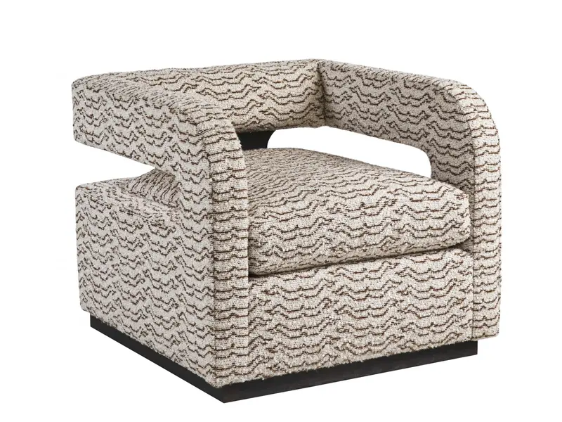 Coda Minimalist Swivel Chair With Wooden Base 1