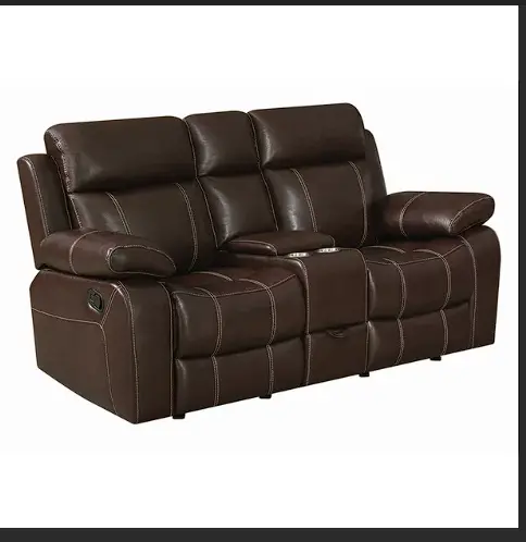 Contemporary Dual-Power Reclining Love Seat Sofa 1