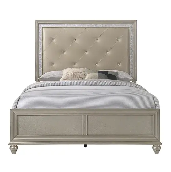 Contemporary Full-Size Upholstered Bed Frame – Model B4390 1
