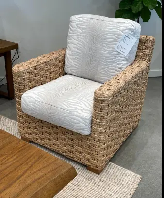 Convo Lux Braided Hyacinth Accent Chair 1