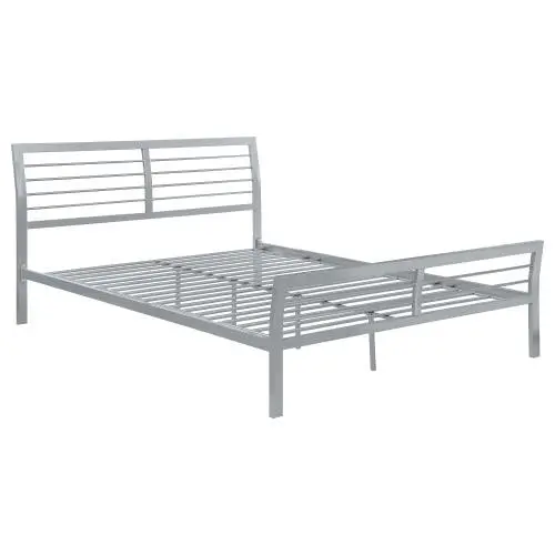 Cooper Silver Metal Queen-Sized Open-Frame Bed 1