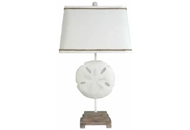 Coral Sand Dollar Themed Table Lamp 1